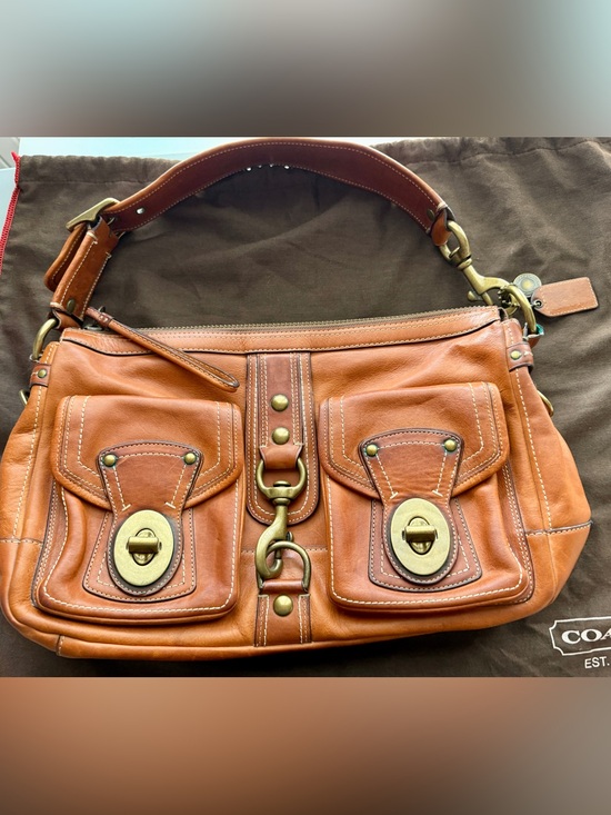 Coach Handbags - Coach 65th Anniversary Mandy Satchel Shoulder Bag w/Legacy Stripe lining